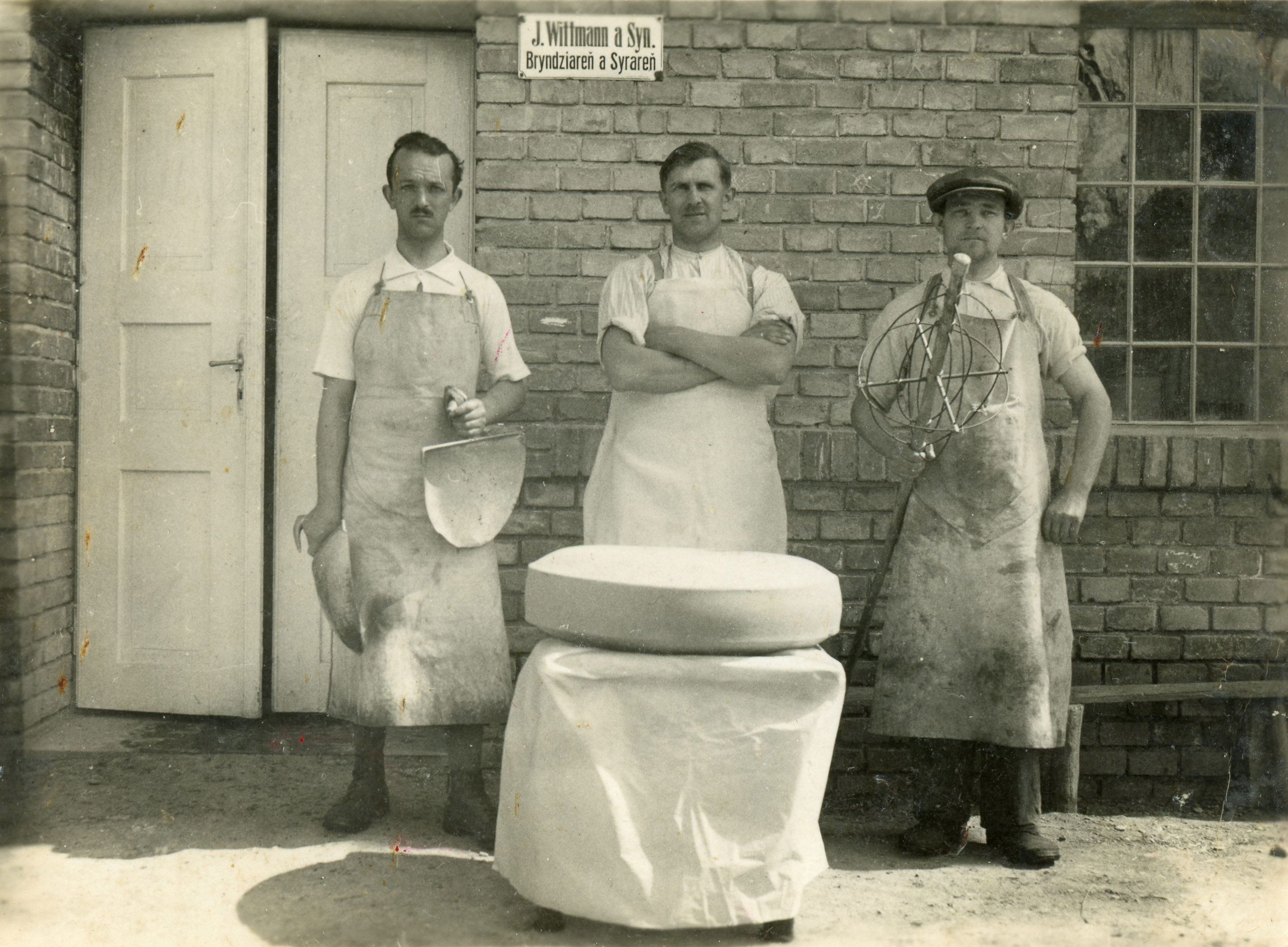  Lipa (right) at Wittmann Dairy with the product they produced 